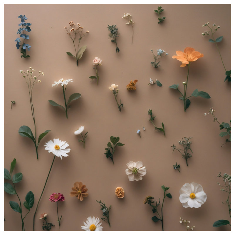 Édredon à motif de fleurs sauvages assorties, Très grand lit