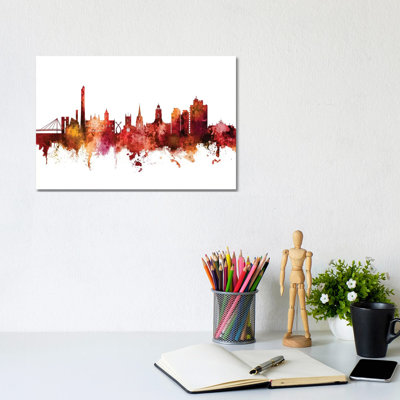 Northampton, England Skyline by Michael Tompsett - Wrapped Canvas Gallery-Wrapped Canvas Giclée