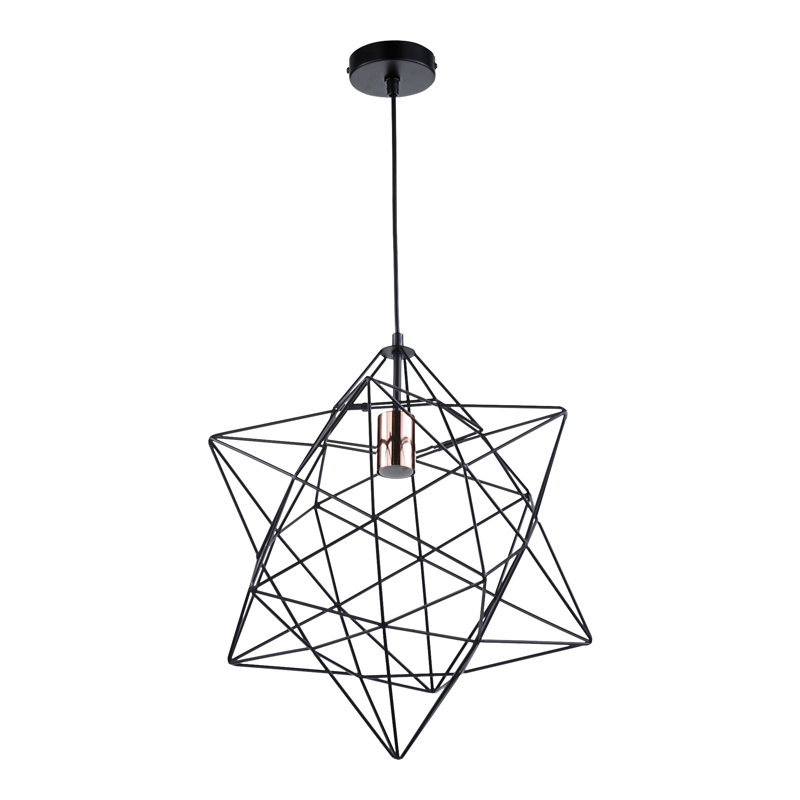 Schramm 1 - Light Black/Copper Geometric Pendant