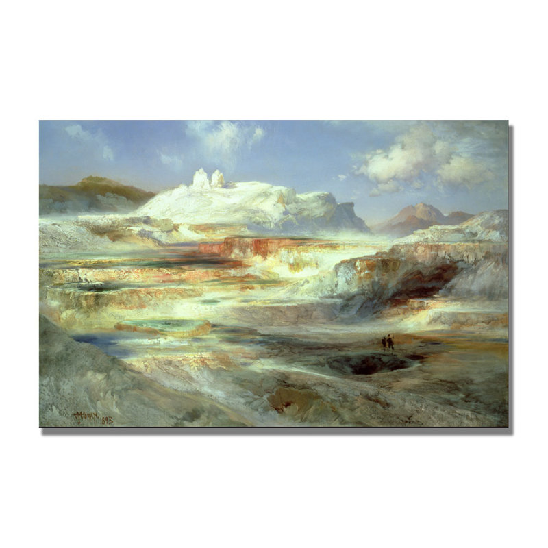 « jupiter terrace, yellowstone » par thomas moran, reproduction d’art sur toile, H 30 po x l 47 po x P 2 po