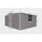 New Outdoor Storage Shed Has Two Functions: Metal Shed And Firewood Shed 14 Ft X 12 Ft, More Suitable For Winter, Grey-121499141