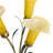 23.5"H Hand Blown Glass 3 Calla Lily Uplight Accent Lamp - -1706582668