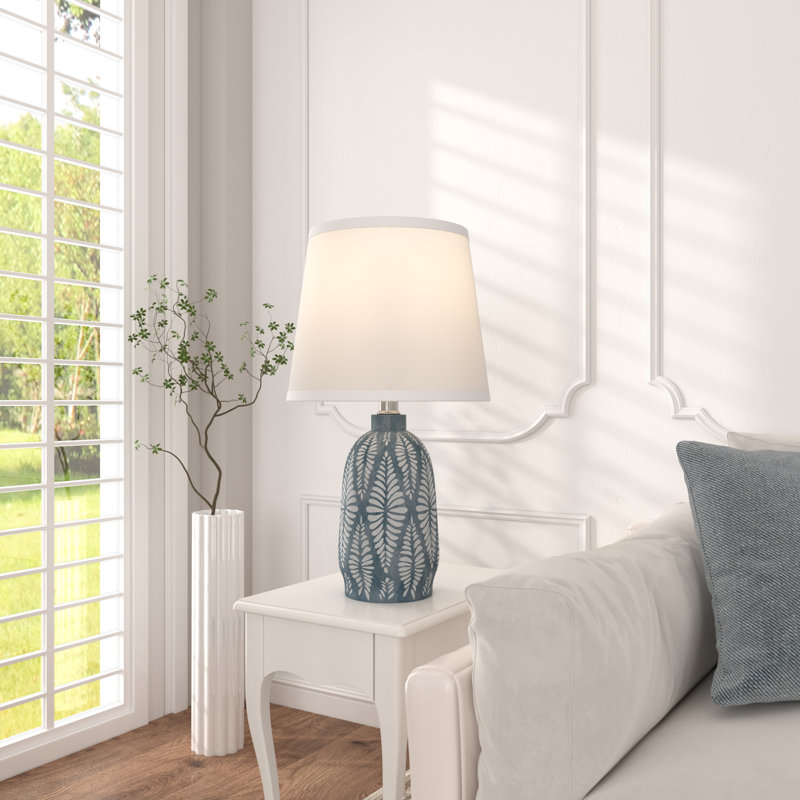 Cheria Ceramic Table Lamp, Blue