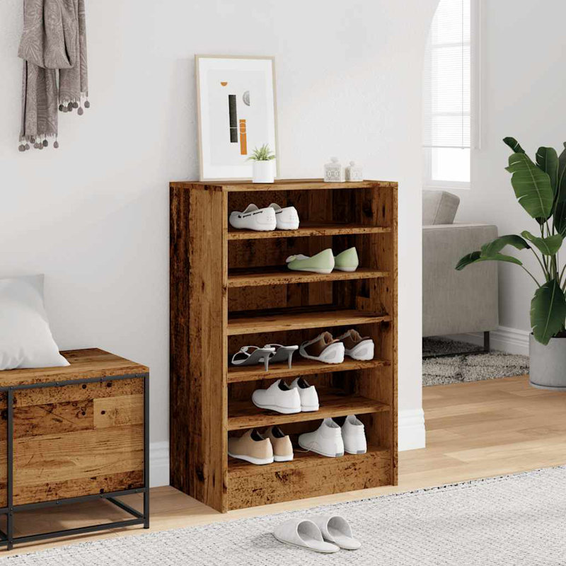Shoe Cabinet Engineered Wood, Old Wood