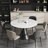 Extendable Dining Table With Sintered Stone Tabletop-124423938