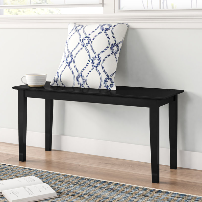 Bethanni Solid Wood Bench, Black/Cherry