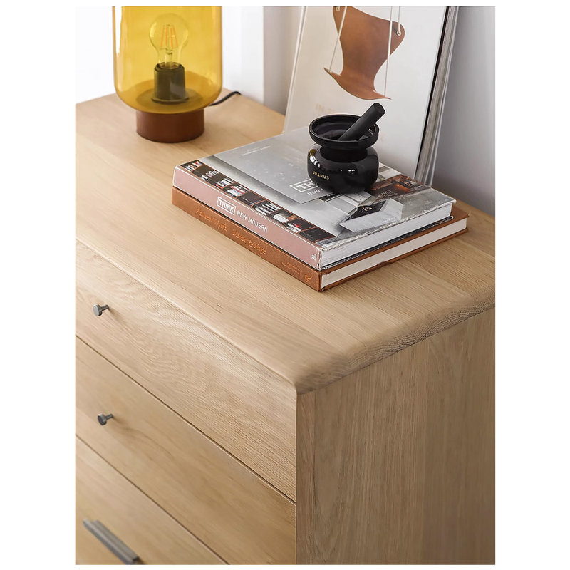Modern Simple Tall Accent Cabinet Accent Chest, Burlywood