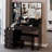 41" Large Size Left Bedside Cabinet Vanity Table, Cushioned Stool, Extra Large Touch Control LED Mirror, 3-Color Switch, Multi Layer High Capacity Storage Fashionable Dresser, Suitable For Large Space-1381856462