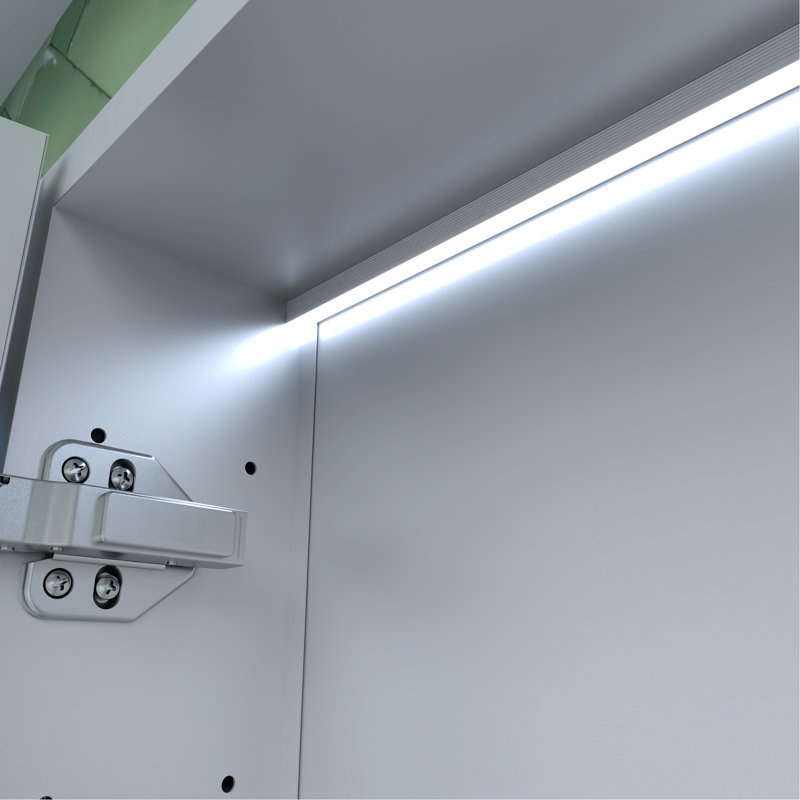 60 po Armoire à pharmacie en aluminium l 30 po x H 30 po avec corrosion robuste - panneau arrière avec tablettes de 6 mm / 8 mm, verre trempé réglable