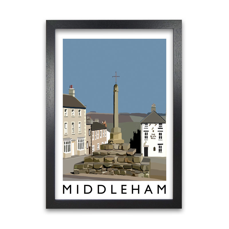 Middleham by Richard O'Neill - Single Picture Frame Print, Black, 84.1 cm H x 59.4 cm W x 3 cm D