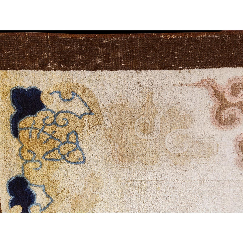 Antique Peking Hallway Runner Wool Beige Rug