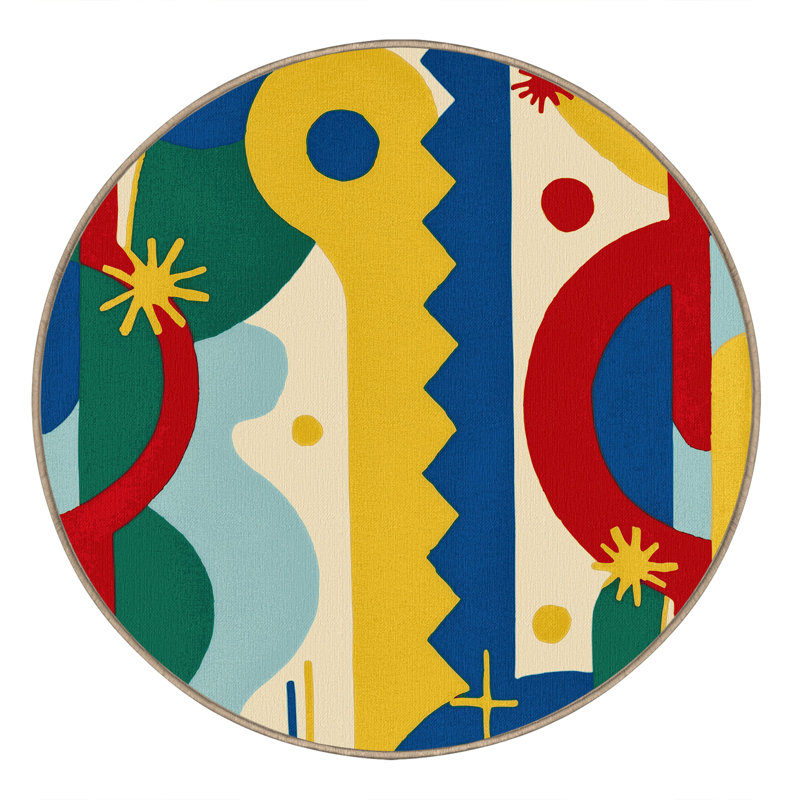 Wacky Stripe Rug, Round 7'