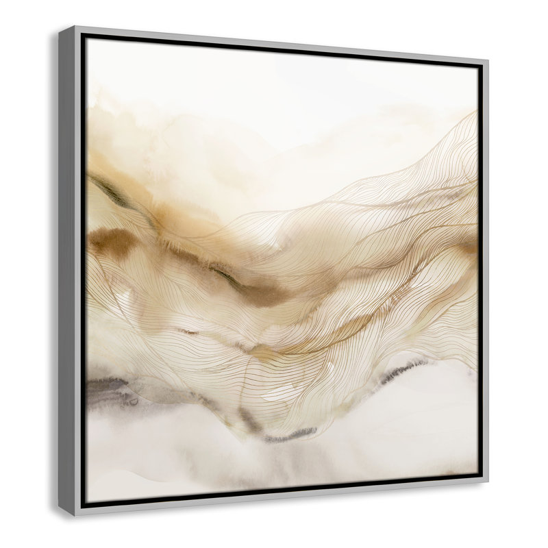 «Line Haze I» par Isabelle Z, Argent, H 25,5 po x l 25,5 po