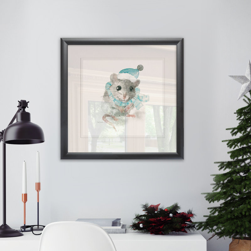 « christmas critter mouse », impression encadrée, H 30,5 po x l 30,5 po x P 1,5 po