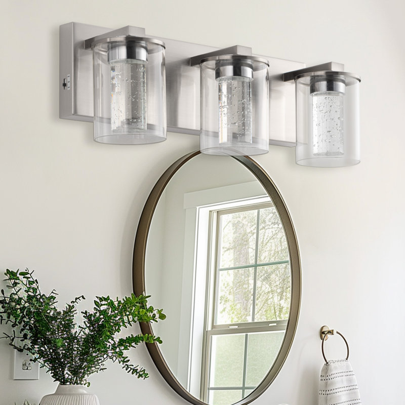 Dimmable LED Vanity Light, 3, Brushed Nickel