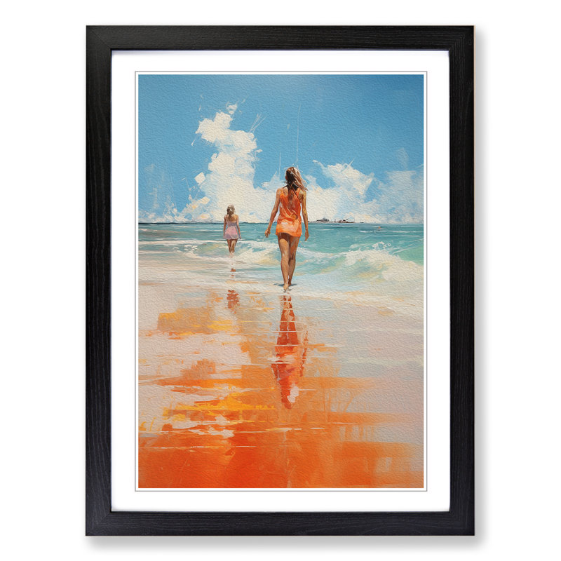 Single Picture Frame Print on Wood, Black Framed, 46cm H x 34cm W