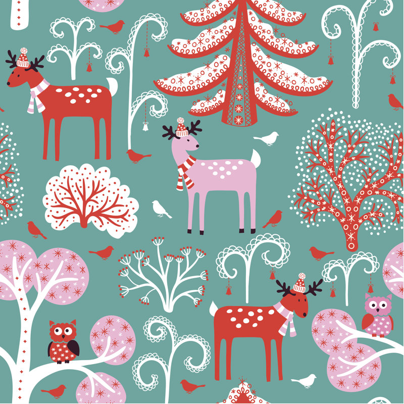 Winter Forest by Embra - Wrapped Canvas Print, 51cm H x 51cm W