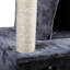 Arbre à chat à deux couches avec maison et gris, matériau en flanelle de panneau de particules, dimensions 19,7 x 17,7 x 34 po, poids de 25,26 lb, construction, espaces de repos, pour un assemblage facile et facile à assembler