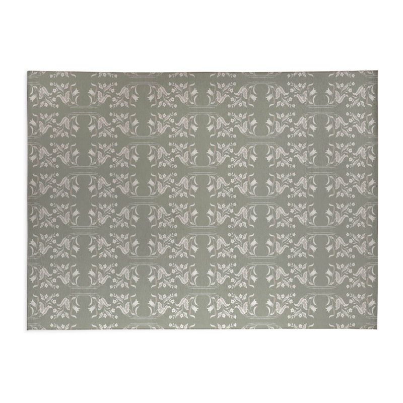 Tapis de cuisine à profil bas Mira, Sauge, Rectangle 4pi x 6 pi