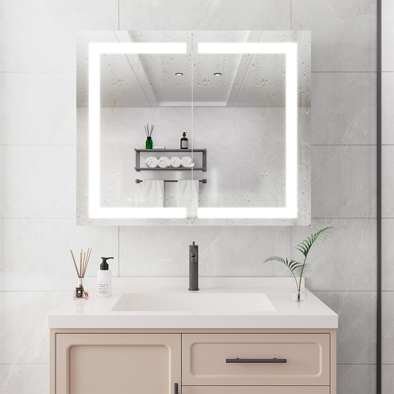 Armoire à pharmacie 36 po x 30 po avec miroir de coiffeuse à DEL