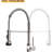 Commercial Led Kitchen Faucet With Pull Down , Brushed Nickel, 360-Degree Rotation For And Bath Sinks Faucet, Nickel Finish, Single Lever, Ideal Kitchens