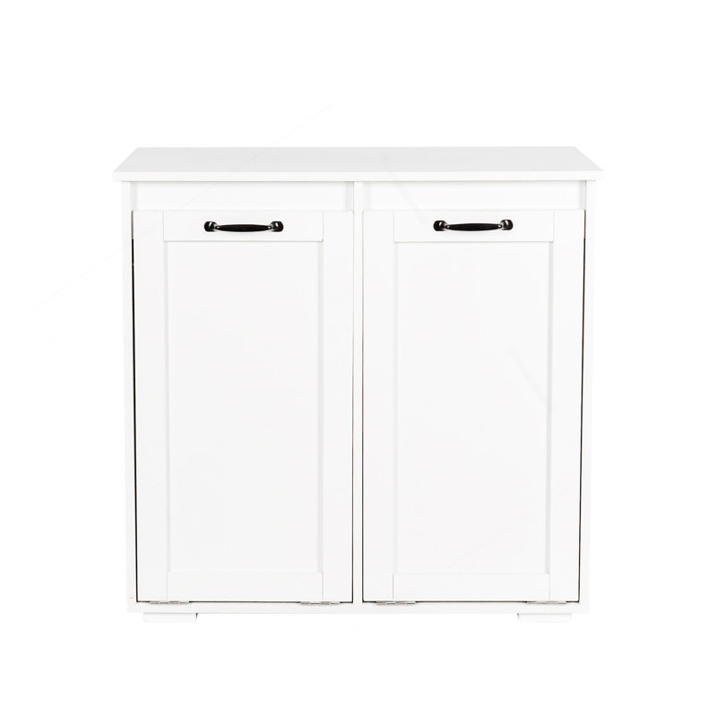 Armoire à linge avec 2 sacs à doublure amovibles, parfaite pour une gestion organisée et efficace de la lessive dans n'importe quelle maison.