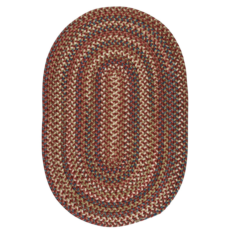 Kipton Reversible Area Rug - Rust, Oval 7' x 9'