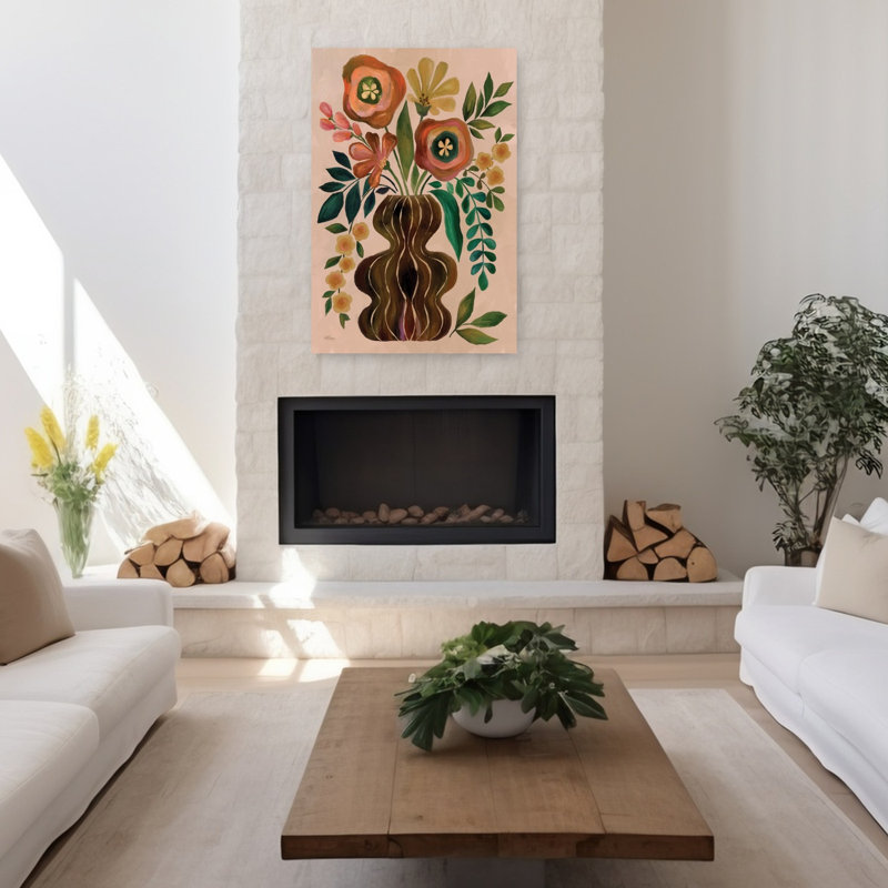 Funky Bouquet, art floral contemporain, H 48 po x l 32 po