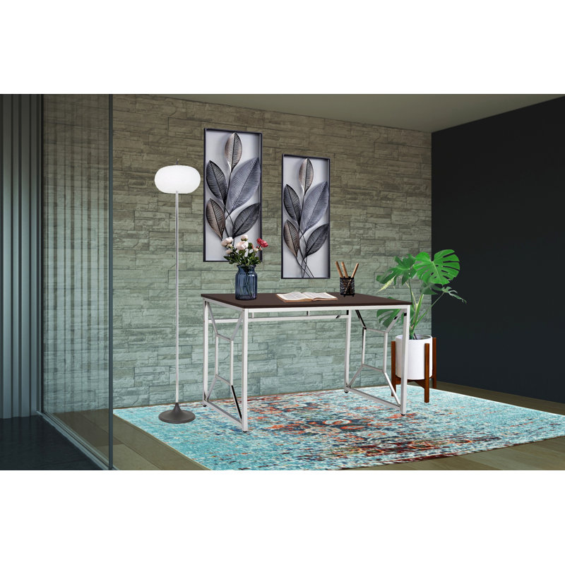 Bureau en MDF / chrome brun