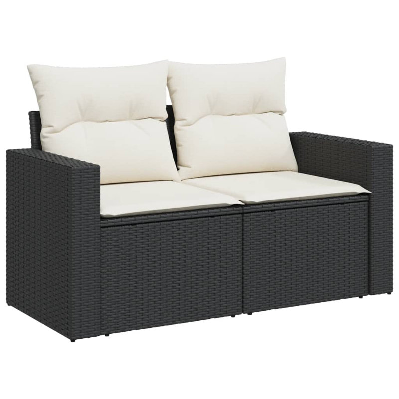 Vidaxl Garden Sofa Set Black