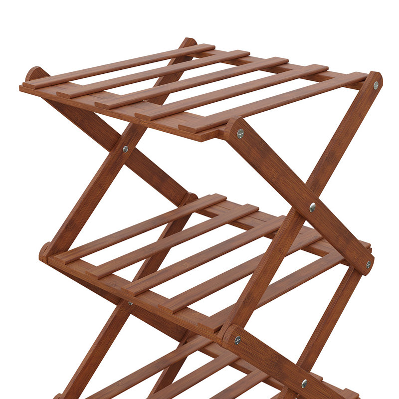 Stackable Shoe Rack, 88cm H x 26cm W x 26cm D, Brown