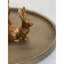 Ensemble de 3 figurines de lapin de Pâques en polyrésine dorée, ensemble de 3 lapins de Pâques