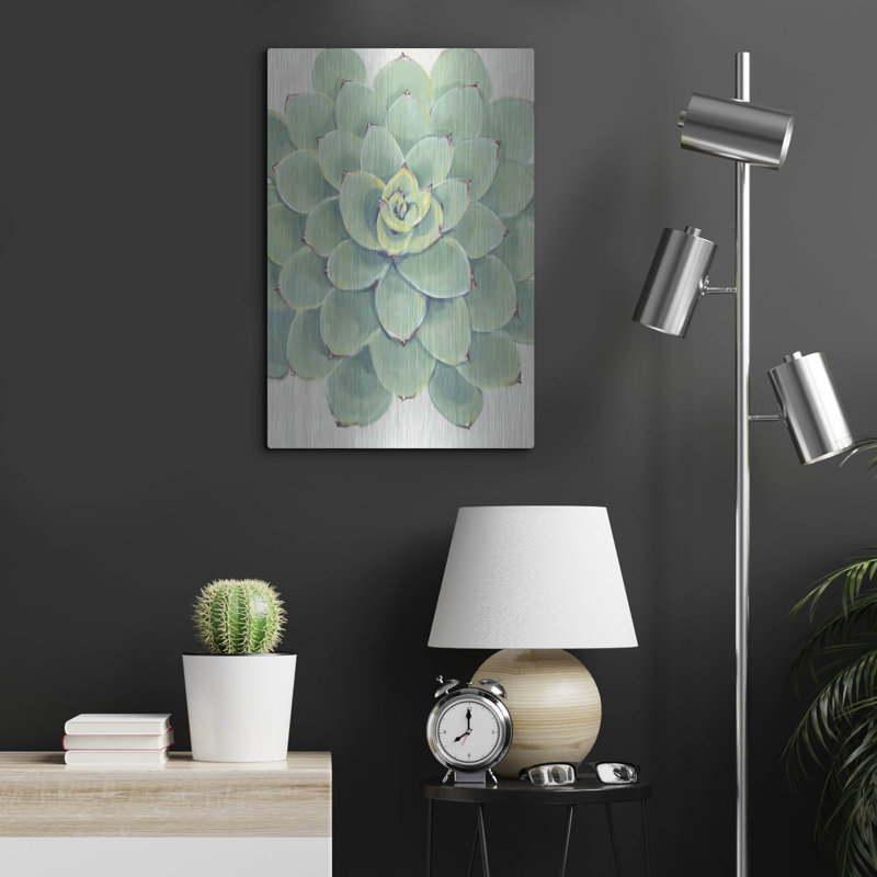 Art mural en métal «Pastel Succulent III» par Tim O'Toole, H 36 po x l 24 po