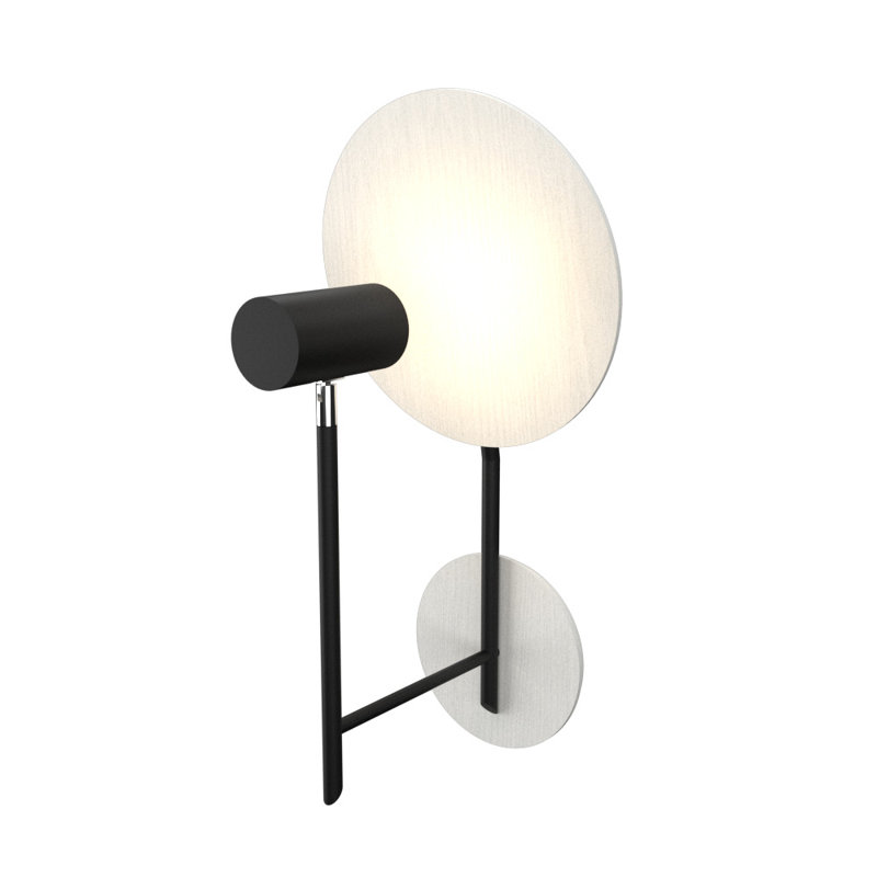Dot Steel Armed Sconce, Organic White