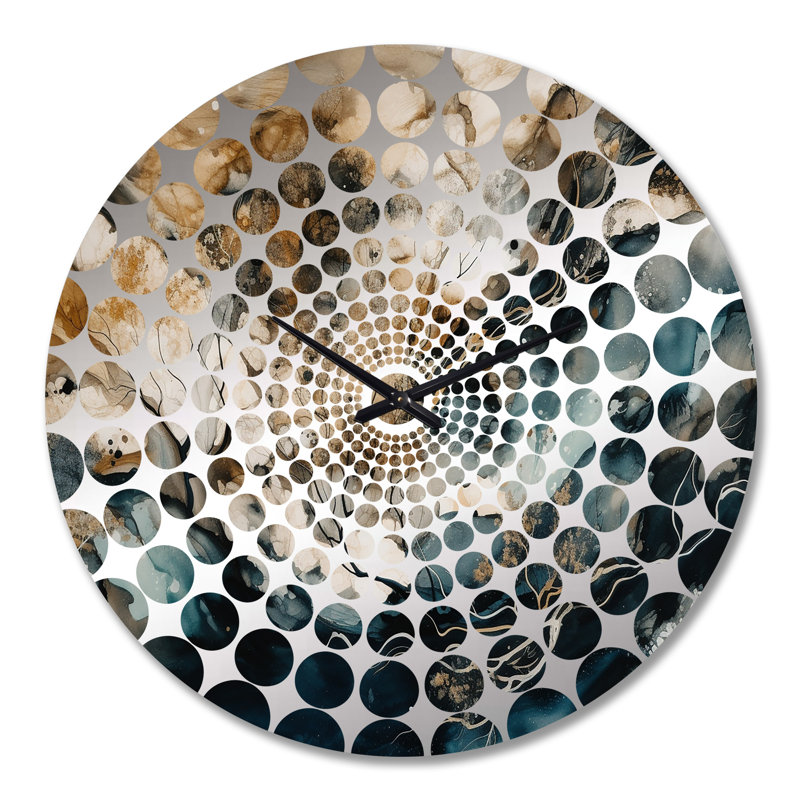 Zyheir - Horloge murale géométrique abstraite, Grand