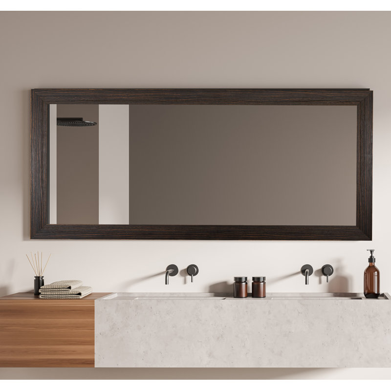 Miroir de salle de bain Dakston, Espresso, 31,75 po x 59,75 po