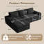 Canapé modulaire de 104 po pour salon pour canapé de salon surdimensionné avec méridienne en forme de L et porte-gobelet-1358318078-1358318066