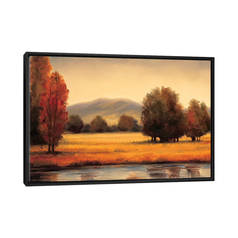 «River's Edge» par Ryan Franklin, reproduction sur toile tendue, H 40 po x l 60 po x P 1,5 po, Toile avec cadre noir
