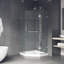 Cabine de douche à charnière sans cadre avec verre transparent 3/8 et base Piedmont l 38 po x P 38 po x H 77 po-20104211