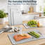 Planches à découper en acier inoxydable (3 pièces), double face, compatibles avec le lave-vaisselle, idéales pour les cuisiniers amateurs et la préparation des aliments (S+M+L)-129485162