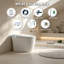 Toilette intelligente une pièce avec bidet intégré et réservoir caché, chasse automatique, couvercle à ouverture / fermeture automatique, siège chauffant, lavage à l'eau tiède et installation brute de 12 po