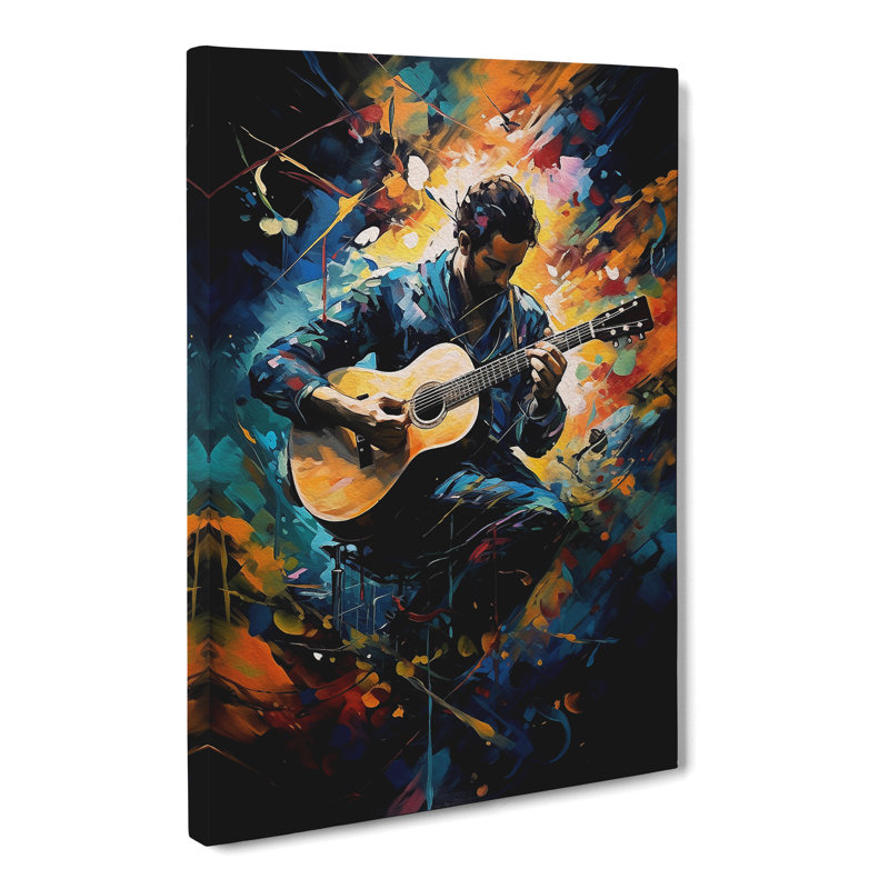 Acoustic Guitar Expressionism No.2 - Wrapped Canvas, 60cm H x 40cm W x 3cm D