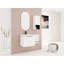 Meuble de salle de bain avec lavabo en céramique - lavabo d'apparence élégante et rangement moderne