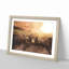 Herd of Elephants on a Dusty Road - Picture Frame Painting Print-56712027-56712028