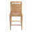 Caiman 24 in. Seat Height Rattan Woven Counter Stool with Back