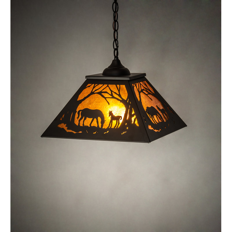 Rustic Lodge 2 - Light Pendant, Oil Rubbed Bronze, 46" H x 16" W x 16" D