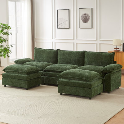 Modern Upholstered Arm Modular Storeable Sectional Sofa