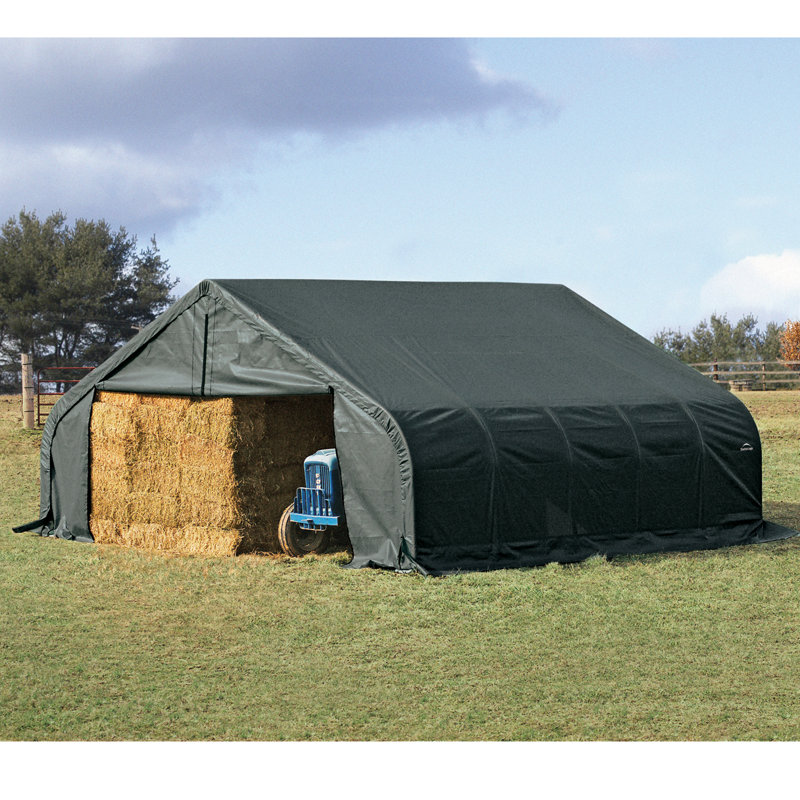 Sheltercoat 22 x 20 pi Garage Peak Green Std, Vert