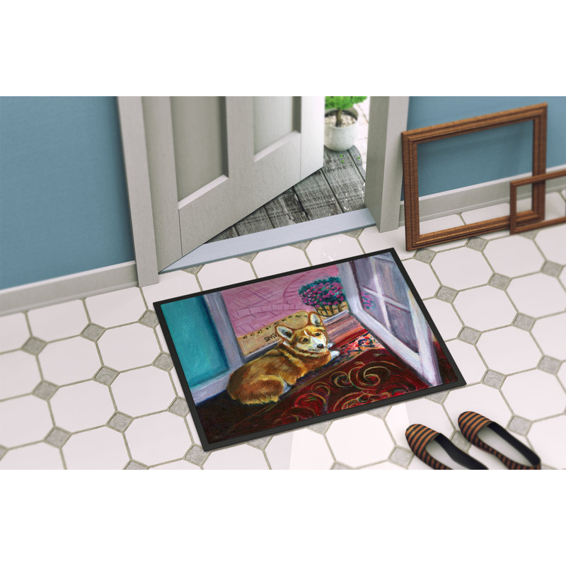 Paillasson d’extérieur antidérapant Wewoka, Rectangle 2 pi x 3 pi