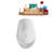 67" Streamline Soaking Glossy White Freestanding Tub and Tray With Internal Drain-101413365